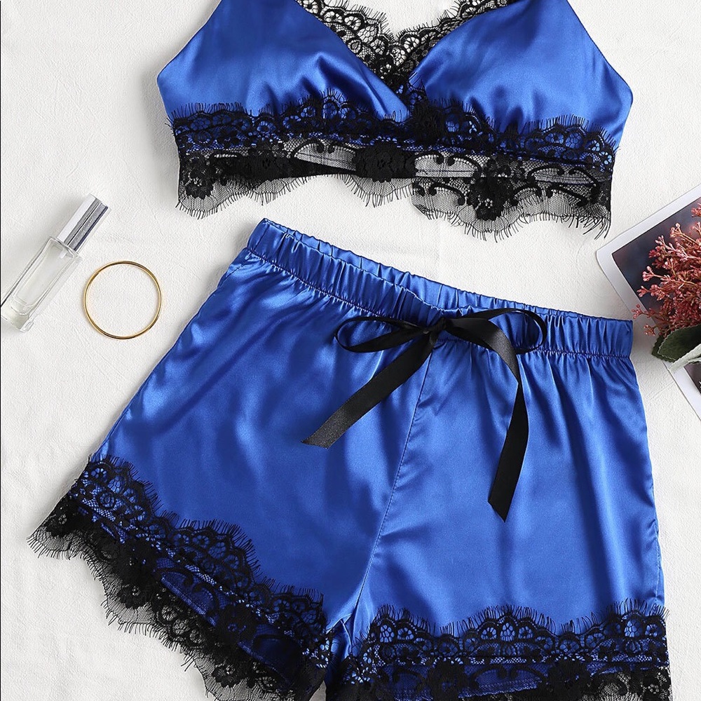 NWOT Blue lingerie set